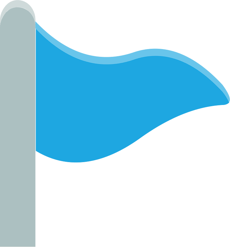 Blue flag icon. Free download transparent .PNG Creazilla