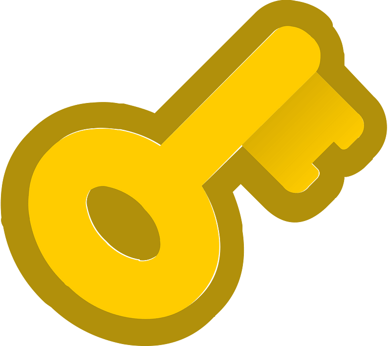 Yellow key icon. Free download transparent .PNG Creazilla