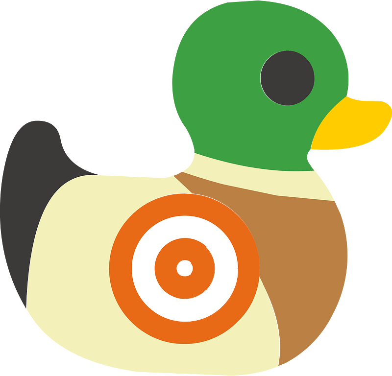 Rubber duck target 03 beige icon. Free download transparent .PNG