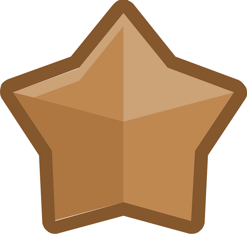 Brown star icon. Free download transparent .PNG Creazilla