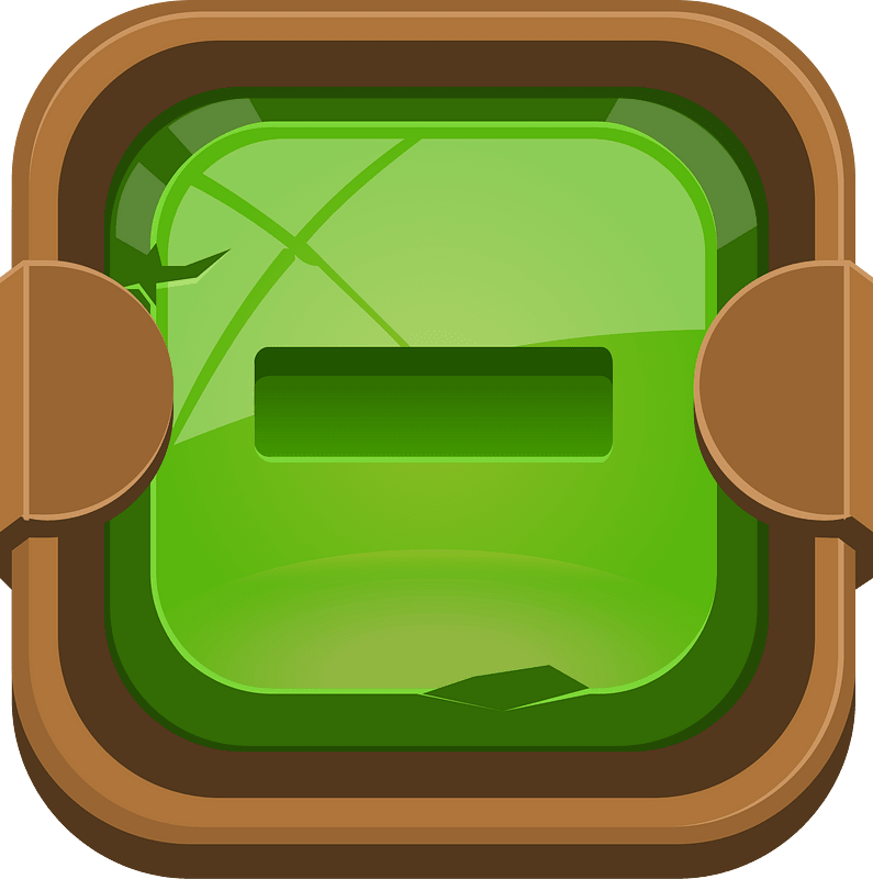 Rounded dark green minus button icon. Free download transparent .PNG