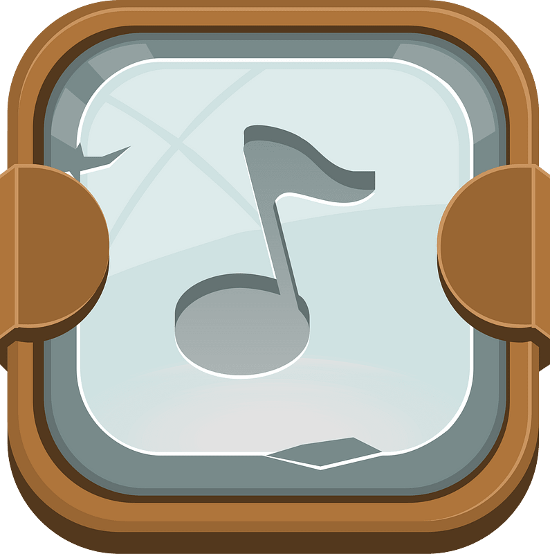 Rounded grey note button icon. Free download transparent .PNG Creazilla