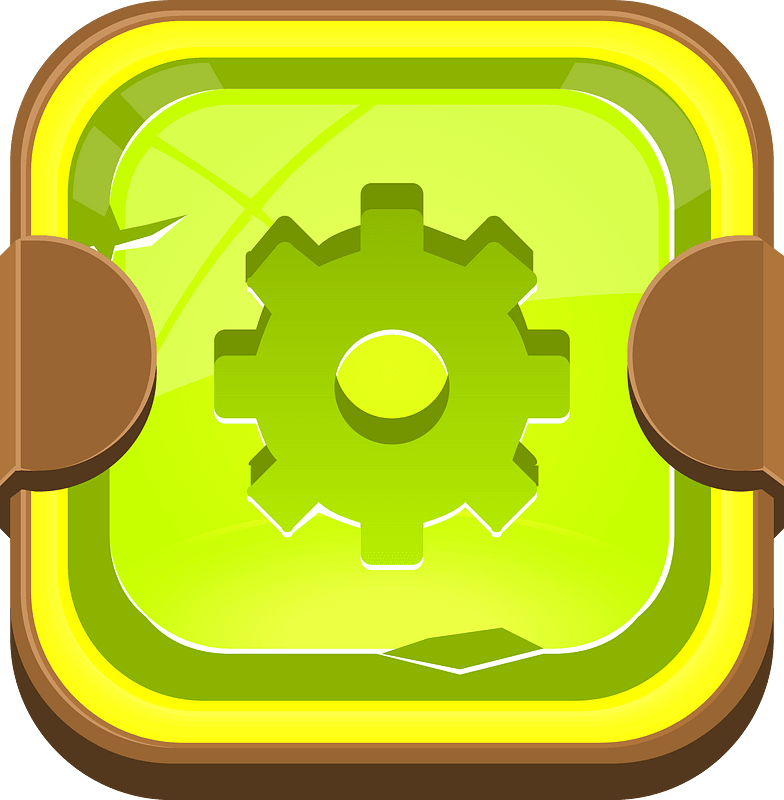 Rounded Light Green Settings Button Icon Free Download Transparent