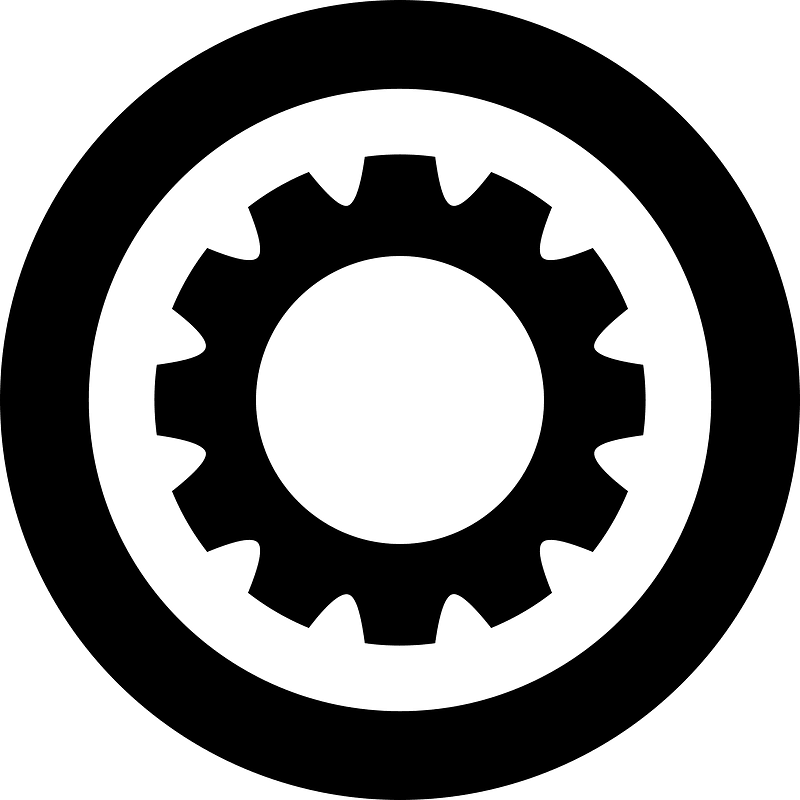 Black gears icon. Free download transparent .PNG Creazilla
