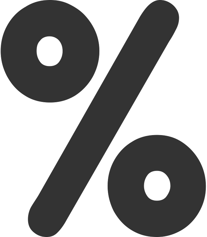 Percentage icon. Free download transparent .PNG Creazilla