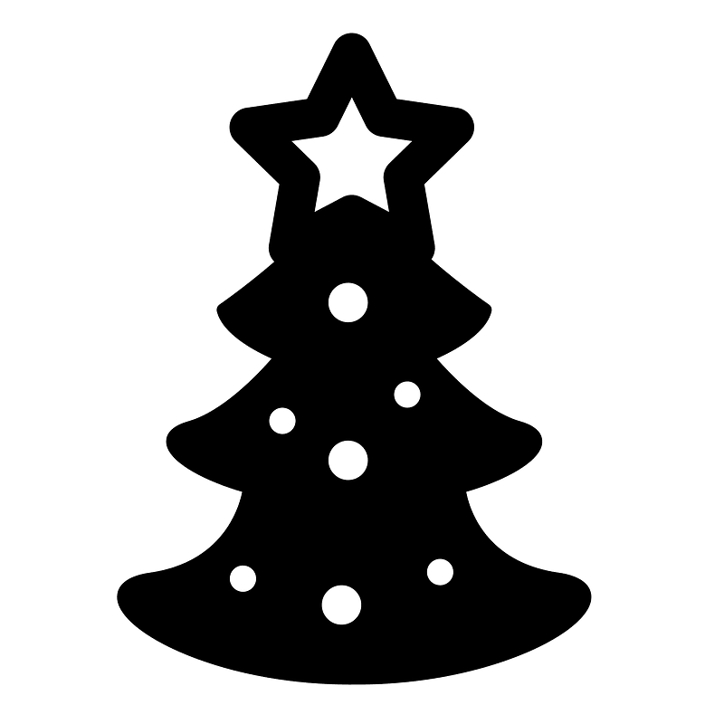 Christmas tree The Noun Project icon. Free download transparent .PNG