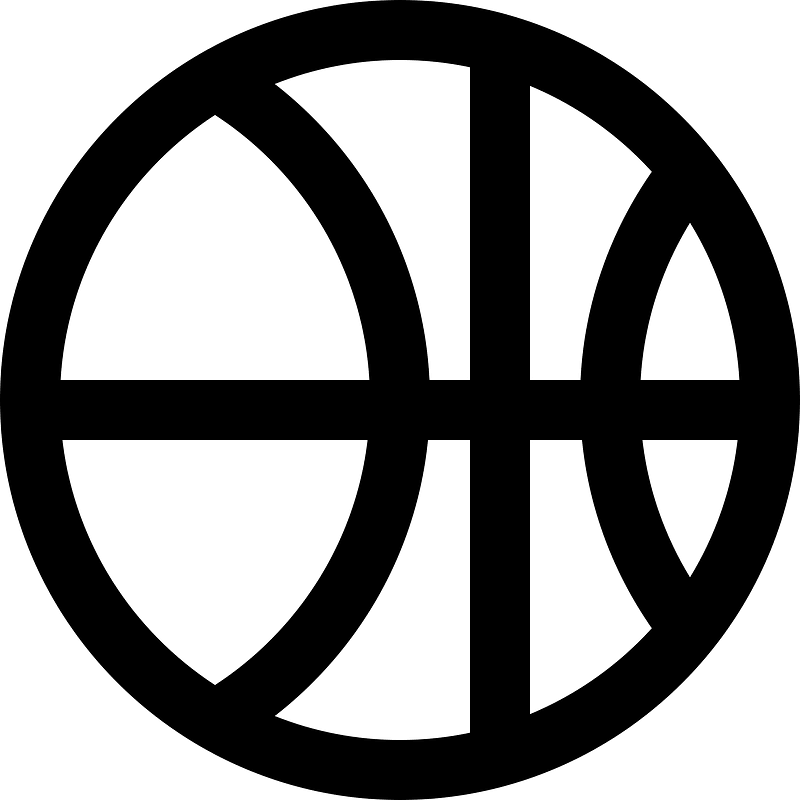 Basketball The Noun Project icon. Free download transparent .PNG