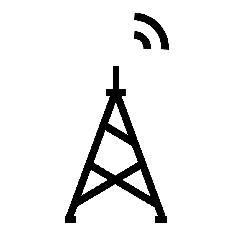 Antenna 1 The Noun Project icon. Free download transparent .PNG