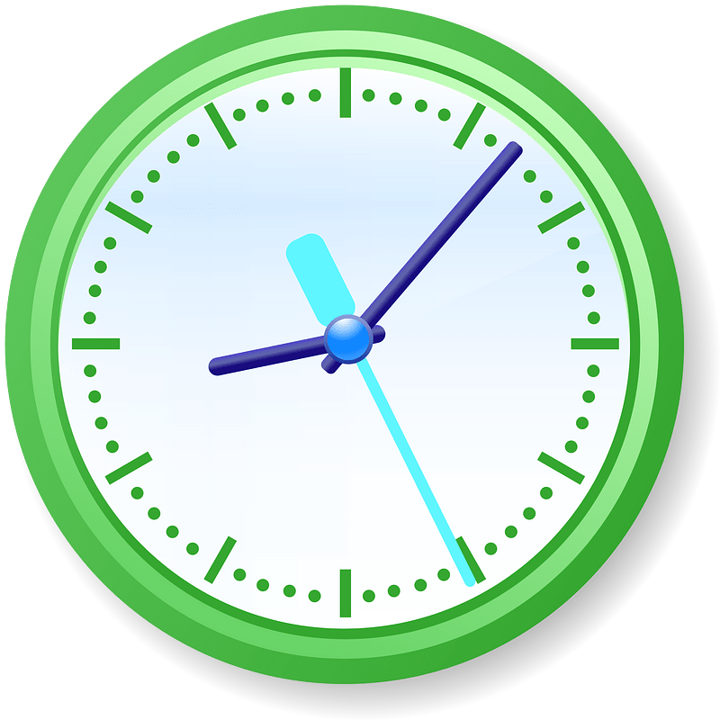 Ambox clock green icon. Free download transparent .PNG Creazilla