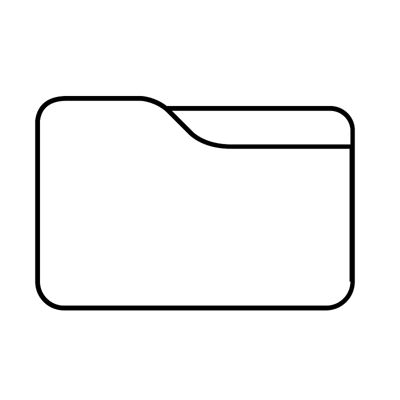 Folder (89386) The Noun Project icon. Free download transparent .PNG