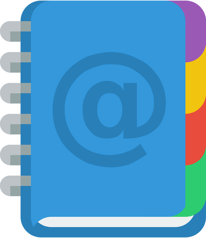 Blue phone book icon. Free download transparent .PNG Creazilla