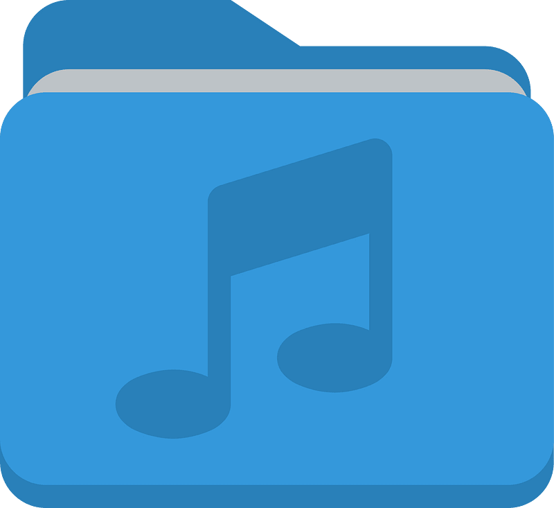 Music folder icon. Free download transparent .PNG Creazilla