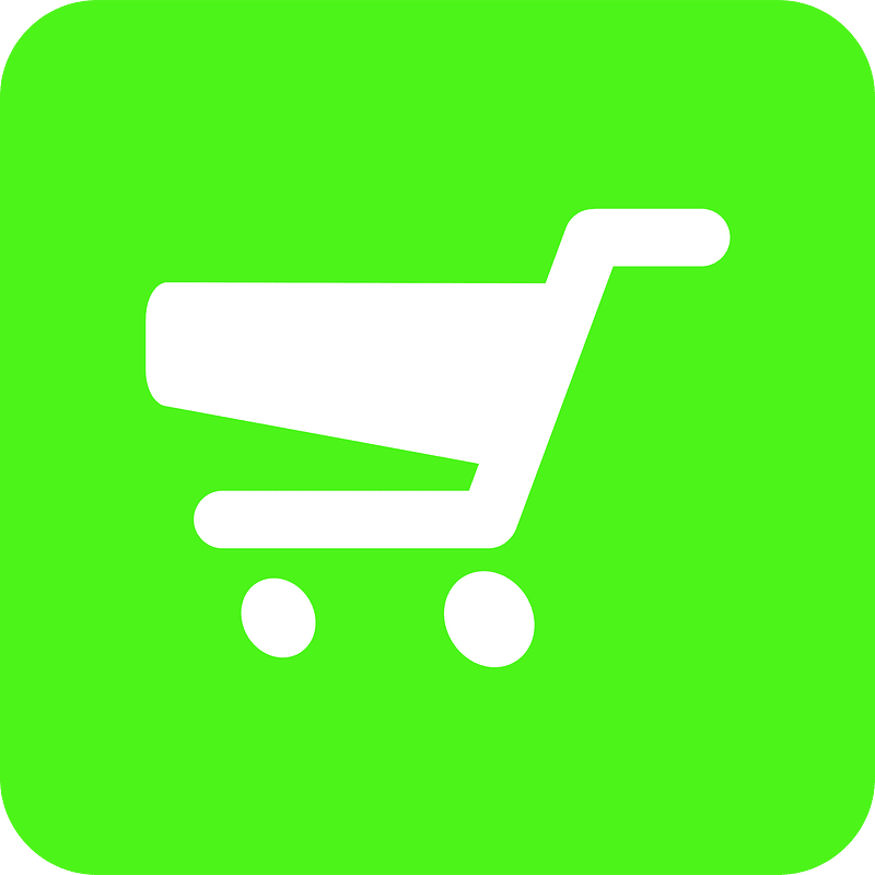 Light green shopping cart icon. Free download transparent .PNG Creazilla