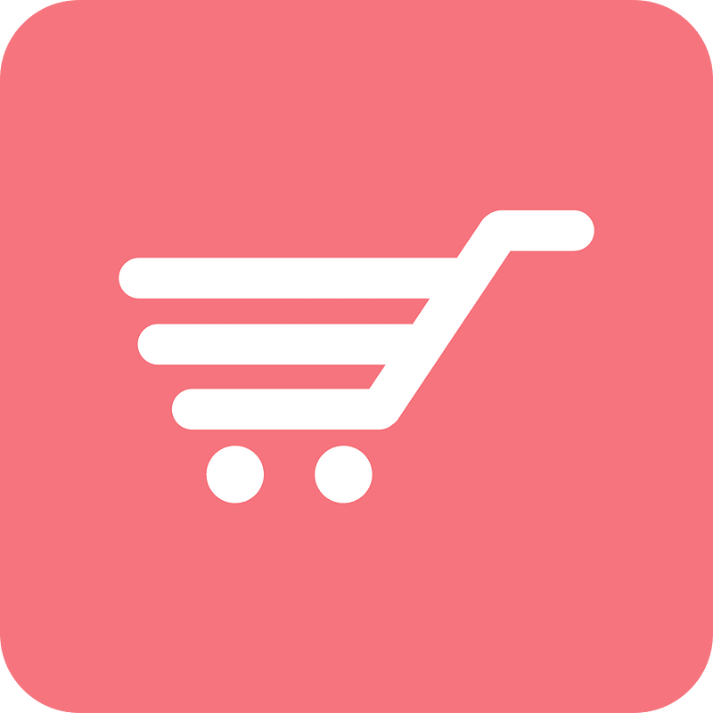 Pink shopping cart icon. Free download transparent .PNG Creazilla