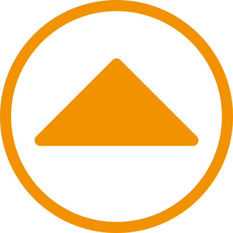 Orange and white up icon. Free download transparent .PNG Creazilla