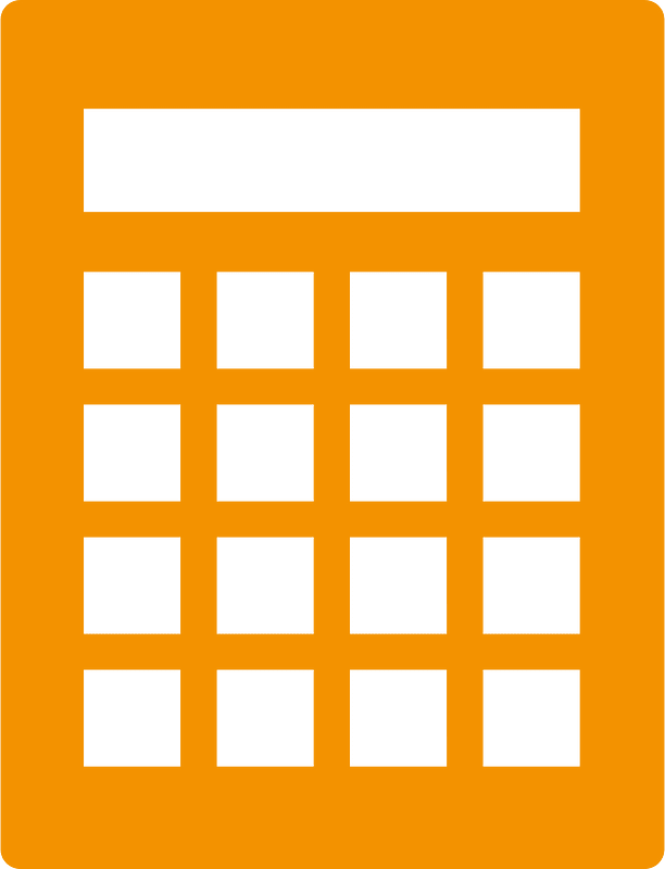 Orange calculator icon. Free download transparent .PNG Creazilla