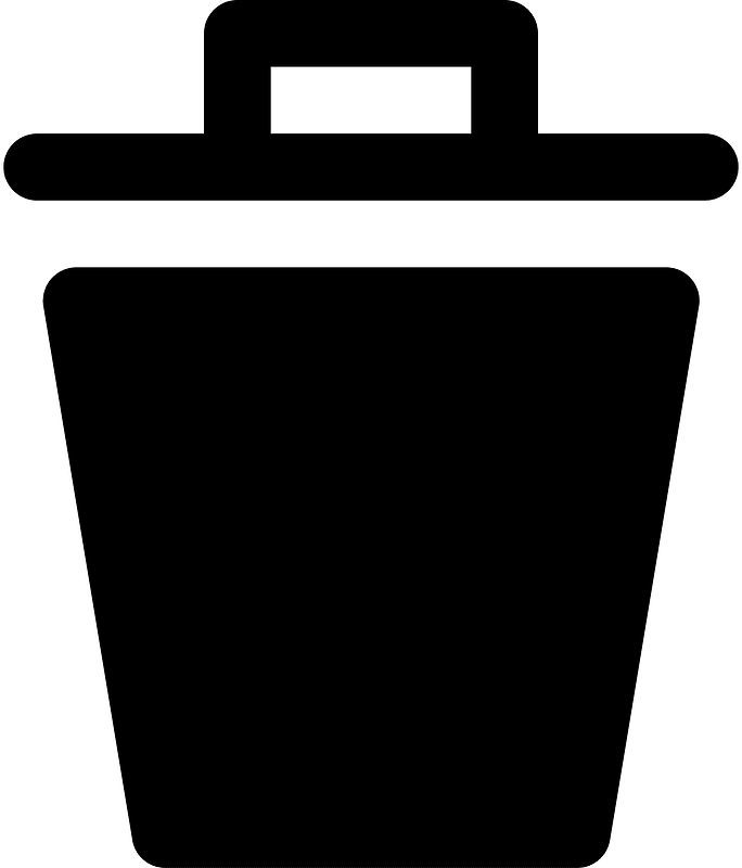 Trash can icon. Free download transparent .PNG Creazilla