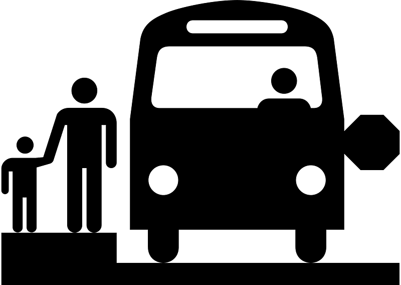 School Bus Stop The Noun Project icon. Free download transparent .PNG