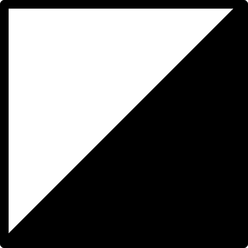 Black and white square icon. Free download transparent .PNG Creazilla