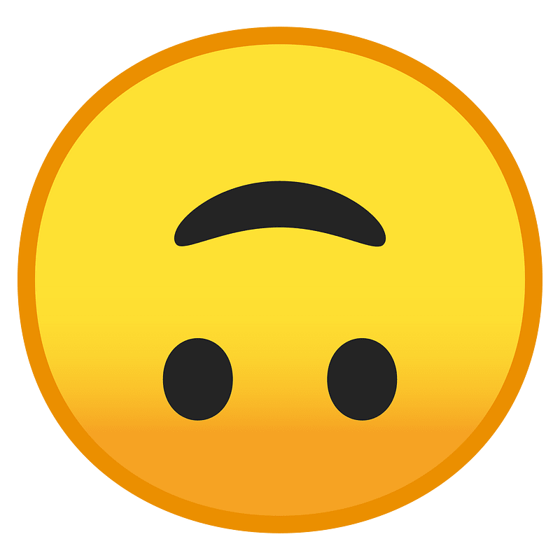 Noto Emoji Pie 1F643 icon. Free download transparent .PNG Creazilla