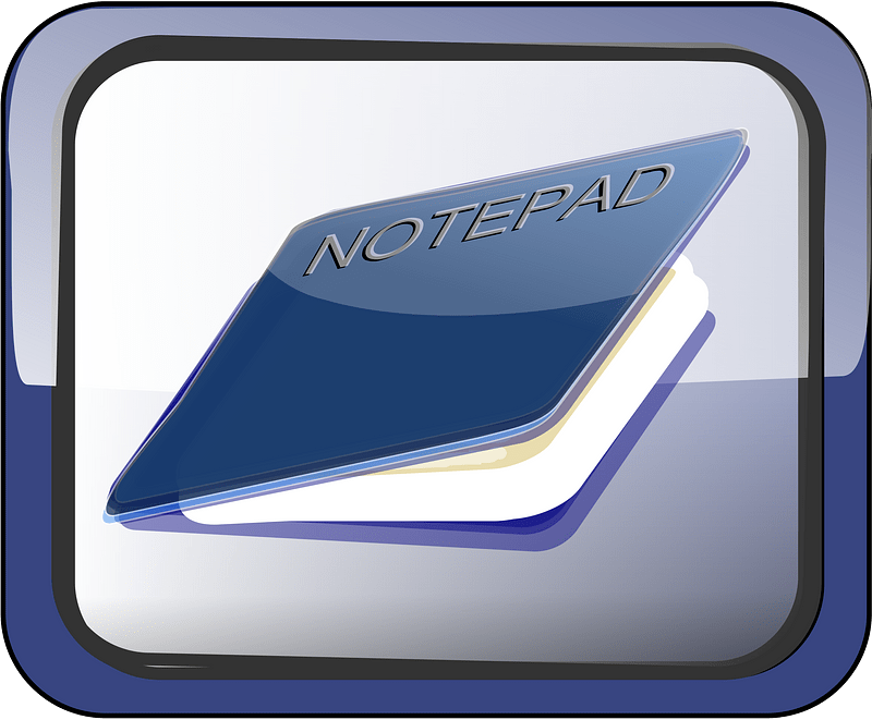Blue frame with notepad icon. Free download transparent .PNG Creazilla