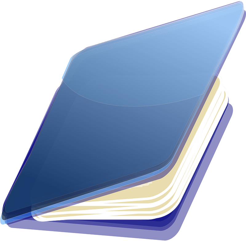 Blue notepad icon. Free download transparent .PNG Creazilla