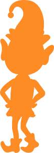 Christmas elf silhouette - Free Vector Silhouettes | Creazilla
