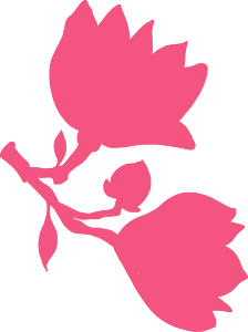 Magnolia silhouette - Free Vector Silhouettes | Creazilla