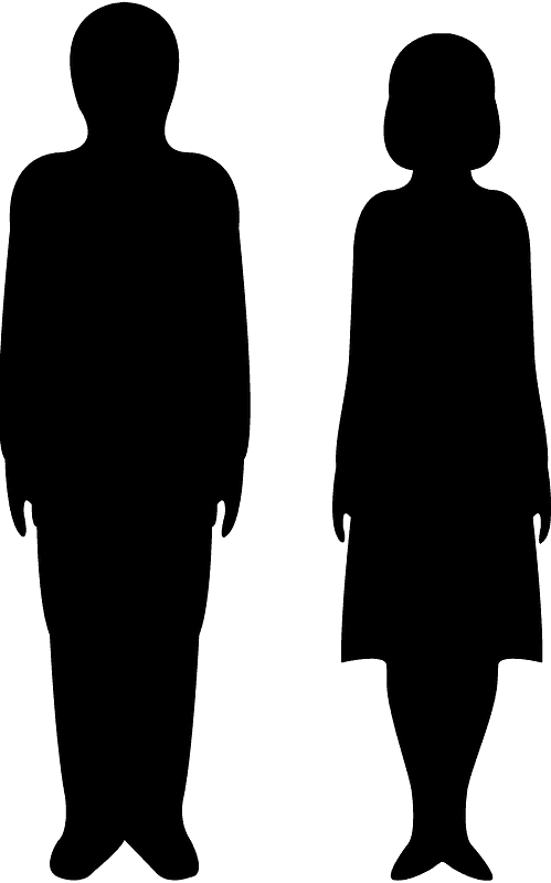 Man and Woman - Free vector silhouettes on creazilla.com