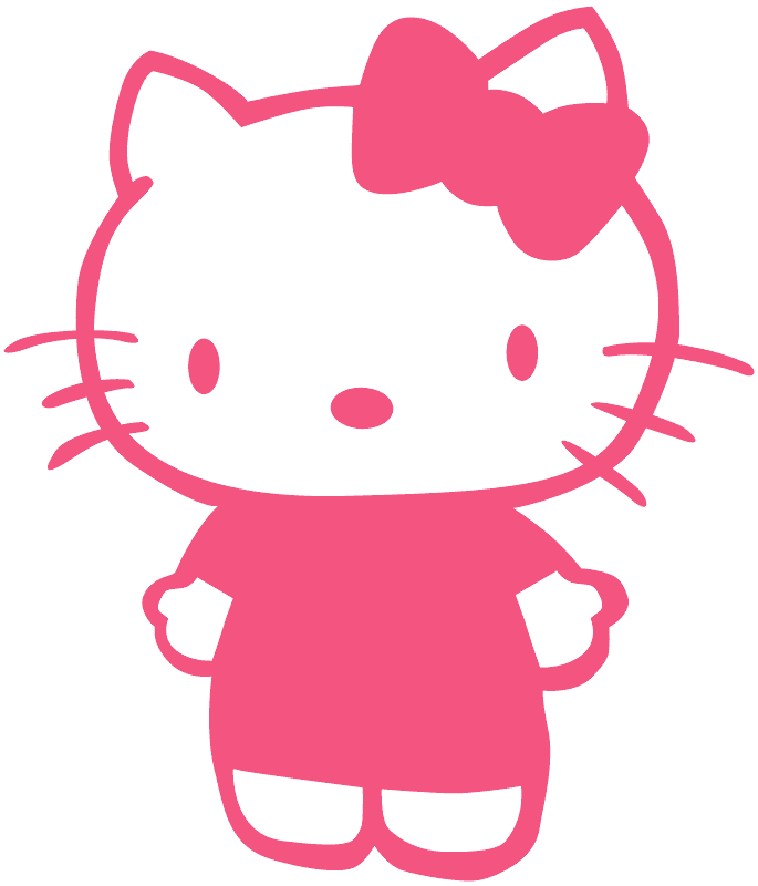 ハローキティ 無料ベクトルシルエット Creazilla