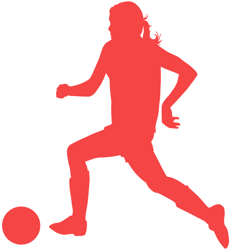 女子サッカープレーヤー 無料ベクトルシルエット Creazilla