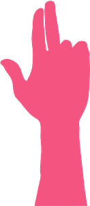 Finger gun vector silhouet