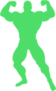 ボディビルダー 無料ベクトルシルエット Creazilla