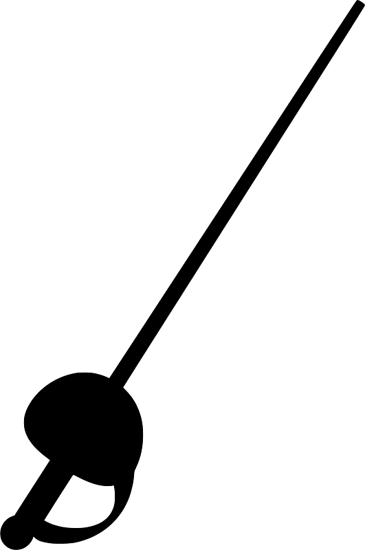 Fencing sabre Free vector silhouettes on