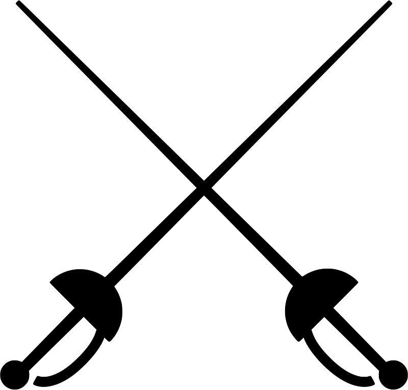 Fencing sabre Free vector silhouettes on