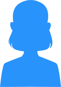 Business woman look vector silhouet