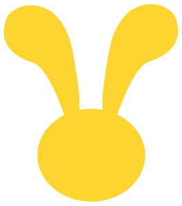 Silueta de Rabbit face vector