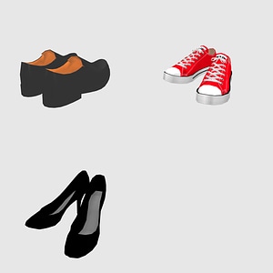 Set of Shoes 3D 모델