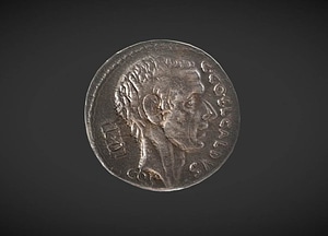 Denarius of Caius Coelius Caldus 3D-model