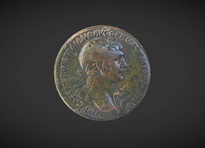 Sestertius of Trajan 3D model