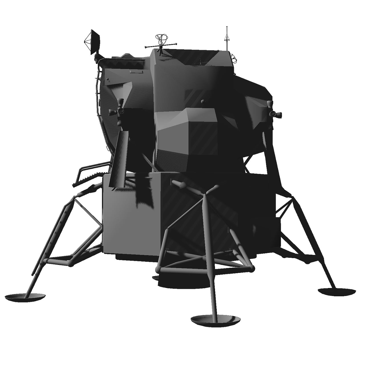 Apollo lunar module free 3d model on creazilla