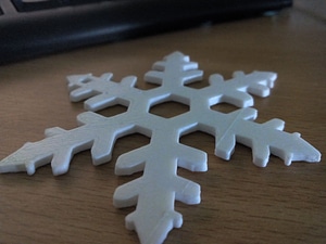 Modello 3D di snow flake ornament