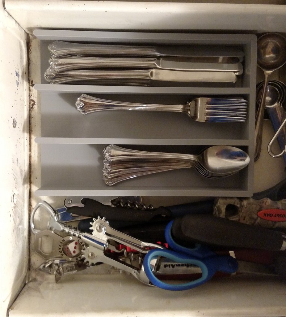 Simple Silverware Tray - Free 3d model on creazilla.com