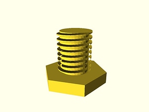 OpenSCAD metric thread approximation - Free 3d model on creazilla.com