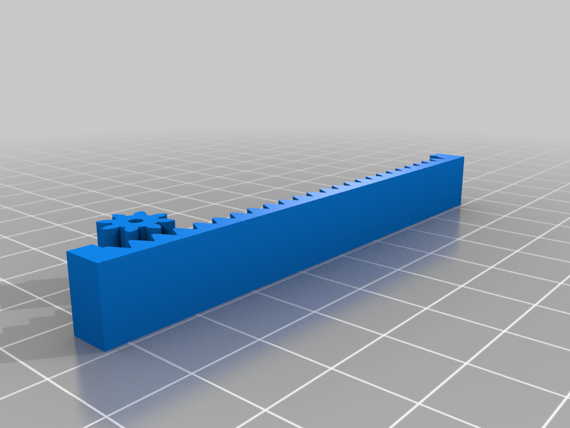 My Customized OpenScad Rack & Pinion generator Free 3d model on