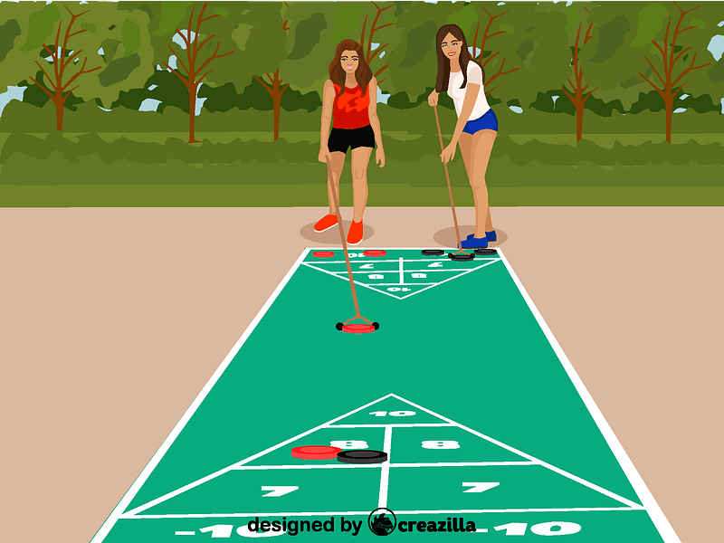 Shuffleboard vector. Free download. Creazilla