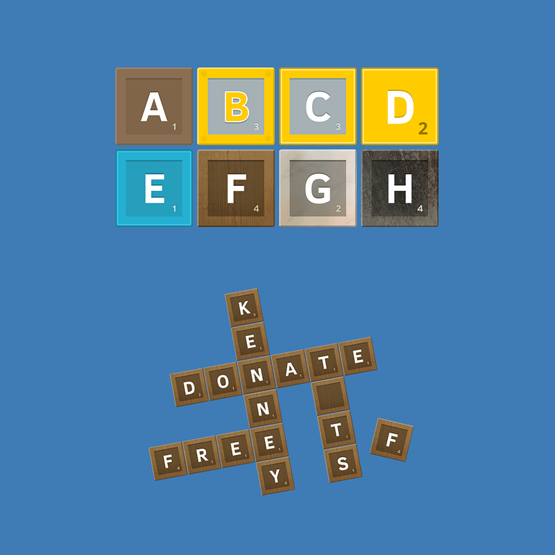 Letter tiles vector. Free download. Creazilla