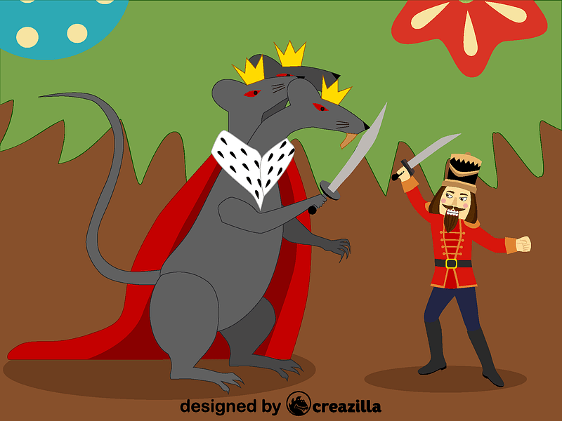 Nutcracker and rat king vector. Free download. Creazilla