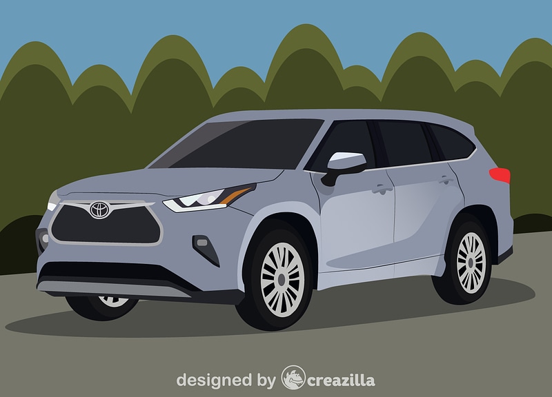 Toyota Highlander vector. Free download. Creazilla