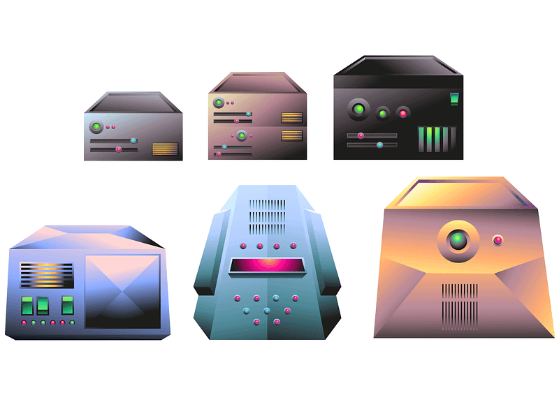 Set of Servers vector